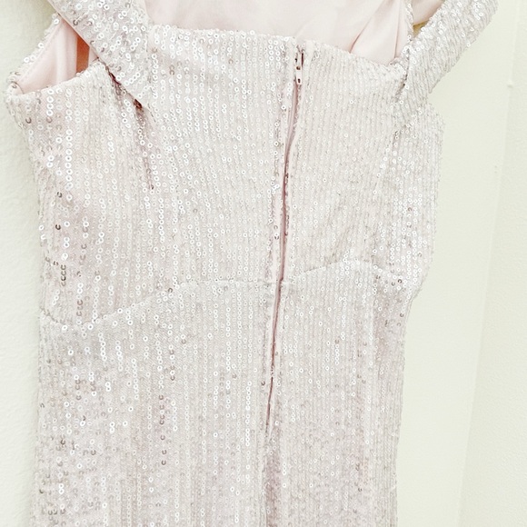 Light Pink Sequin Cocktail Dress — Prom, Wedding, Graduation - Picture 4 of 5